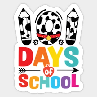 101 Days Of School Dalmatian Dog Sticker